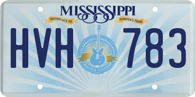 MS license plate HVH783