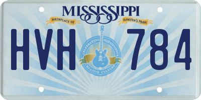 MS license plate HVH784