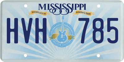 MS license plate HVH785