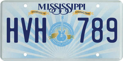 MS license plate HVH789