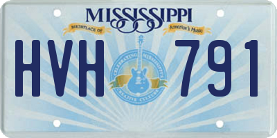 MS license plate HVH791