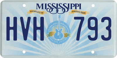 MS license plate HVH793