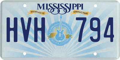 MS license plate HVH794