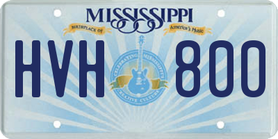 MS license plate HVH800