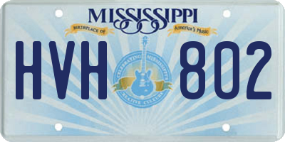 MS license plate HVH802