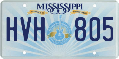 MS license plate HVH805