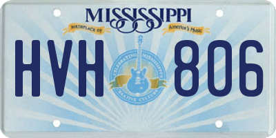 MS license plate HVH806