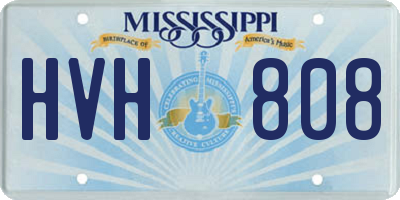 MS license plate HVH808