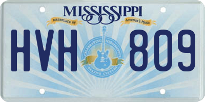MS license plate HVH809