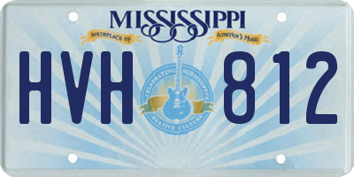 MS license plate HVH812