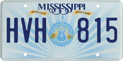 MS license plate HVH815