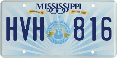 MS license plate HVH816
