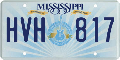 MS license plate HVH817
