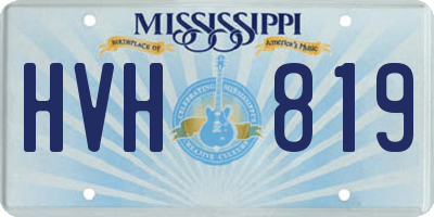 MS license plate HVH819