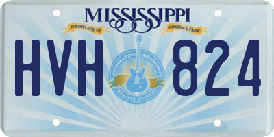 MS license plate HVH824