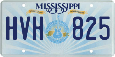 MS license plate HVH825