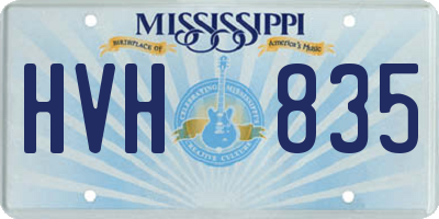 MS license plate HVH835