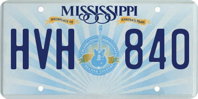 MS license plate HVH840