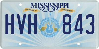 MS license plate HVH843