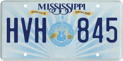 MS license plate HVH845