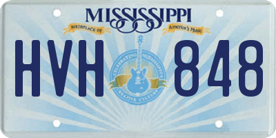 MS license plate HVH848