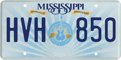 MS license plate HVH850