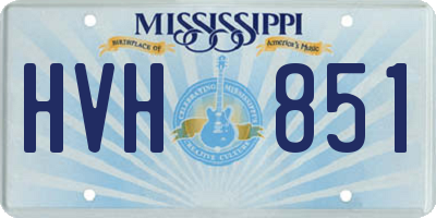 MS license plate HVH851