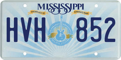 MS license plate HVH852
