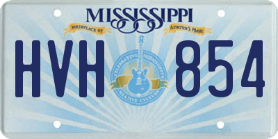 MS license plate HVH854