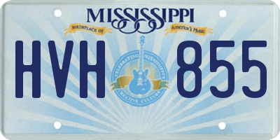 MS license plate HVH855