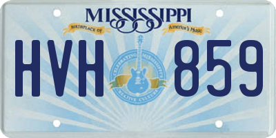 MS license plate HVH859