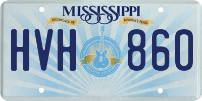 MS license plate HVH860