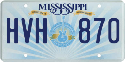 MS license plate HVH870