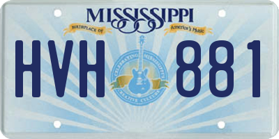 MS license plate HVH881