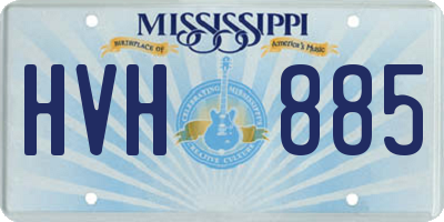 MS license plate HVH885