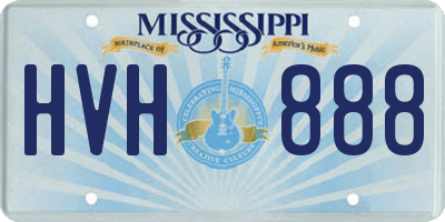 MS license plate HVH888