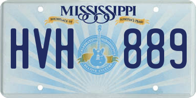 MS license plate HVH889