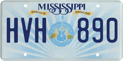 MS license plate HVH890