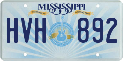 MS license plate HVH892