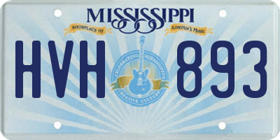 MS license plate HVH893