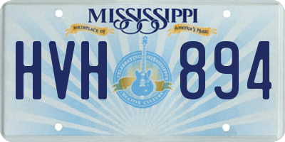 MS license plate HVH894