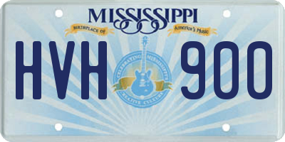MS license plate HVH900