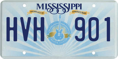 MS license plate HVH901