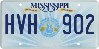 MS license plate HVH902