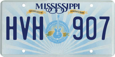MS license plate HVH907