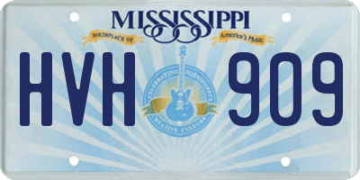 MS license plate HVH909