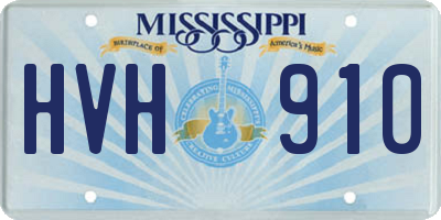 MS license plate HVH910