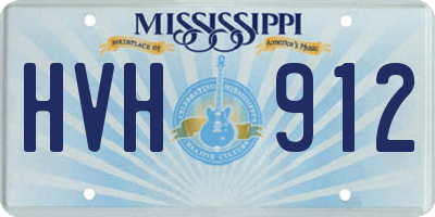 MS license plate HVH912