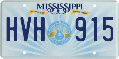 MS license plate HVH915