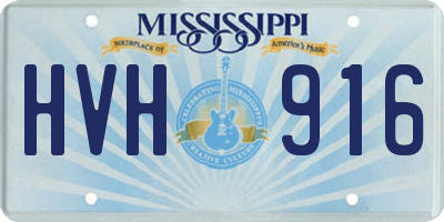 MS license plate HVH916